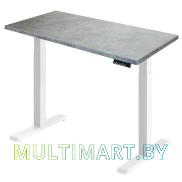 Стол для работы стоя ErgoSmart Electric Desk Compact 1360x800x36 мм (бетон чикаго/белый)